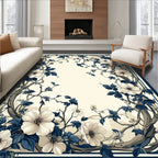 Art Nouveau Floral Vine Design Rug