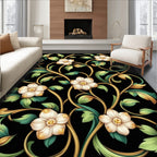 Ornate Floral Vine Pattern Design Rug