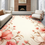 Floral Swirl Warm Tone Accent Rug