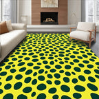 Yellow cheetah print scattered spots Rug