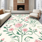 Vintage Floral Vine Scroll Rug