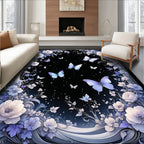 Ethereal Butterflies and Floral Fantasy Rug