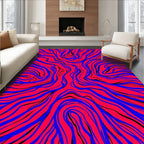 Bold Abstract Waves Graphic Rug