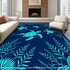 Oceanic Sea Turtle Aquatic Design Rug