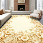 Antique Floral Swirls Embellished Rug