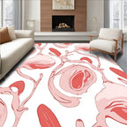 Organic Coral Swirl Abstract Pattern Rug