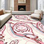 Playful Pink Swirl Pattern Rug