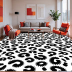 Bold Black Spots Pattern Rug