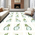 Whimsical Organic Botanical Pattern Rug