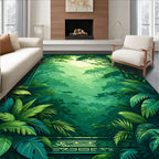 Lush Tropical Forest Vista Rug