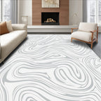Abstract Swirls Soft Light Pattern Rug