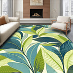 Leafy Vine Tropical Pattern Rug