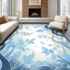 Enchanting Blue Forest Pattern Rug