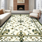 Ornate Floral Vine Garden Pattern Rug