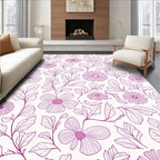 Delicate Floral Vine Pattern Design Rug