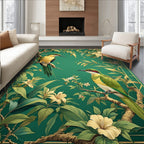 Tropical Birds and Botanical Design Rug