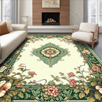 Floral Garland Medallion Pattern Design Rug
