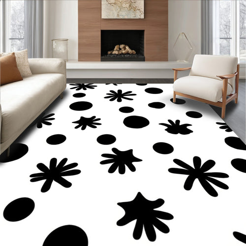 Abstract Dot Starburst Pattern Rug