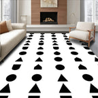 Abstract Geometric Shapes Pattern Design Rug