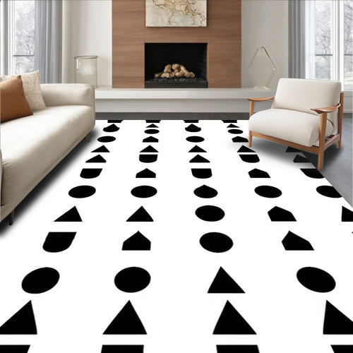 Abstract Geometric Shapes Pattern Design Rug