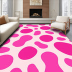 Bright Pink Blob Pattern Rug