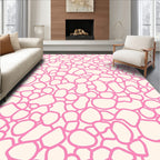 Pink Pebble Pattern Design Rug