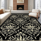 Ornate Floral Damask Pattern Rug