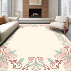 Art Nouveau Floral Border Design Rug