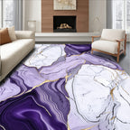 Amethyst Agate Veined Marble Pattern Rug