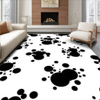 Black Dots Pattern Rug