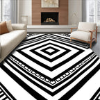 Bold Geometric Diamond Pattern Rug