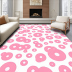 Pink Circles Pattern Design Rug