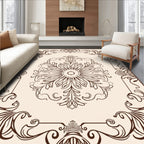 Ornate Floral Scrollwork Design Rug