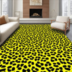 Bold Yellow Black Spot Pattern Rug