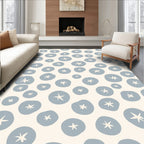 Simple Star Within Circle Pattern Rug