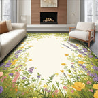 Lush Spring Garden Floral Pattern Rug