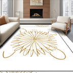 Mandala Flower Line Art Pattern Rug