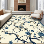 Floral Scroll Vine Pattern Rug