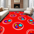 Abstract Circles Playful Shapes Design Rug
