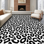 Bold Retro Leopard Print Pattern Rug