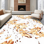 Abstract Cream Dog Spots Rug