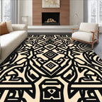 Bold Geometric Maze Pattern Rug