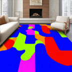 Vibrant Abstract Geometric Blobs Rug