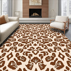 Brown Beige Organic Pattern Rug