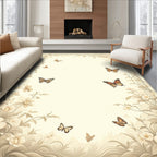 Botanical Butterfly Floral Garden Rug