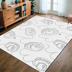Abstract Organic Swirl Pattern Rug