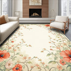 Vintage Floral Vine Garden Pattern Rug