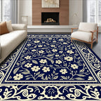 Classic Dark Floral Vine Rug