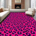 Hot Pink Leopard Print Pattern Rug