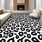 Bold Black Animal Print Design Rug